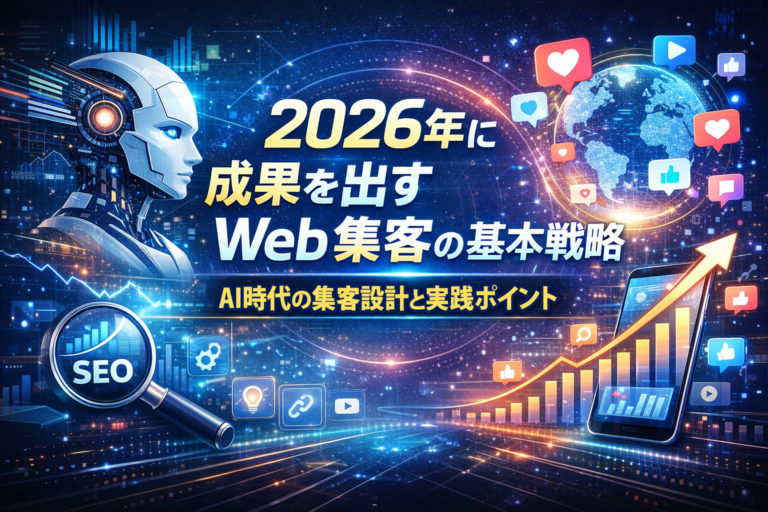 【2026年版】成果を出すWeb集客の基本戦略｜AI・SNS・SEOを統合した実践ガイド<