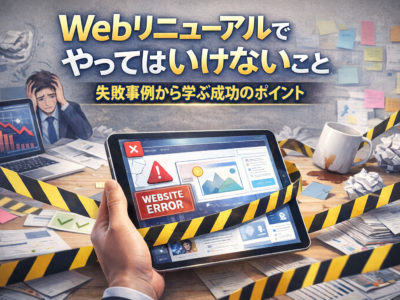 【保存版】Webリニューアルでやってはいけないこと｜失敗事例から学ぶ成功のポイント