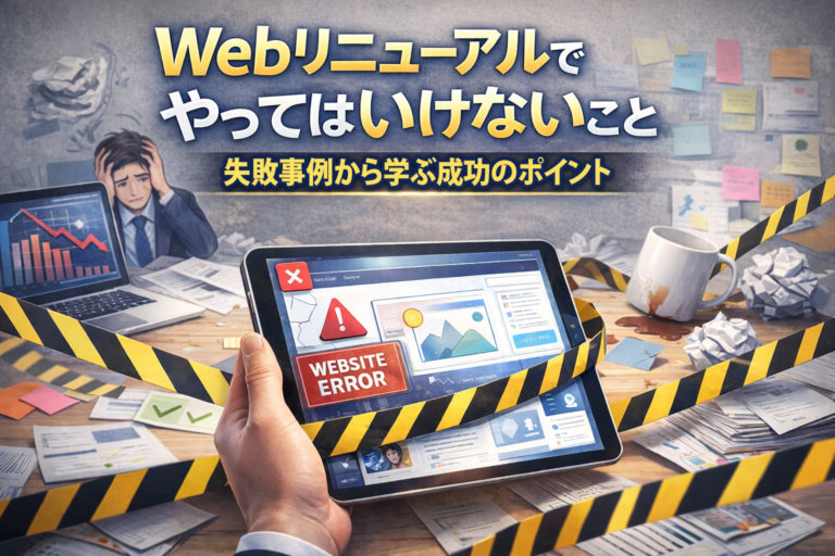 【保存版】Webリニューアルでやってはいけないこと｜失敗事例から学ぶ成功のポイント