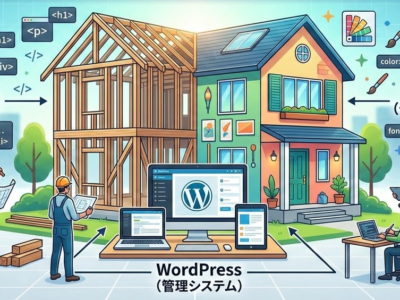 Webサイト制作の基本！HTML・CSS・WordPressの役割を「家づくり」で理解しよう