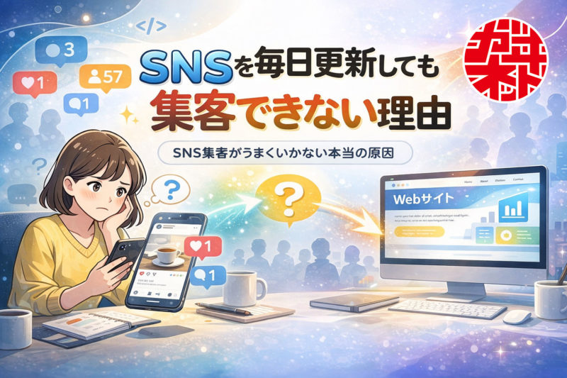 SNSを毎日更新しても集客できない理由｜SNS集客がうまくいかない会社の共通点