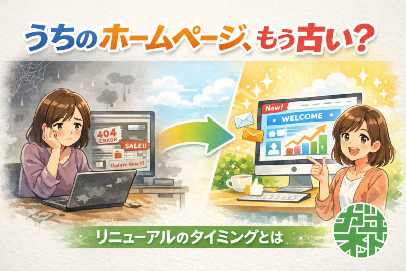 「うちのホームページ、もう古い？」リニューアルすべき5つのサイン