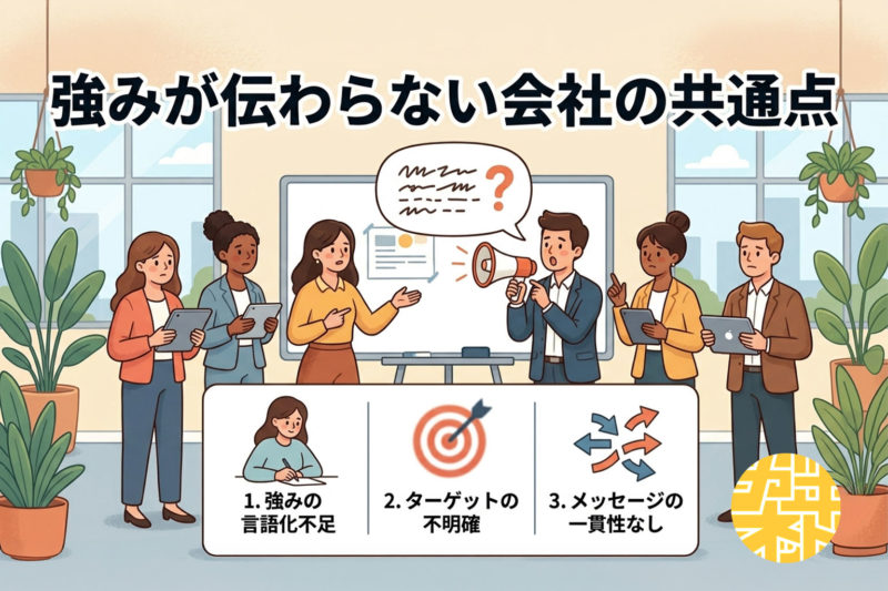強みが伝わらない会社の共通点｜会社の強みを言語化する方法