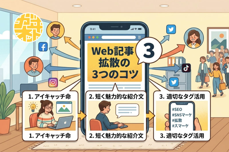 Web記事をSNSで効果的に拡散させる3つのコツ