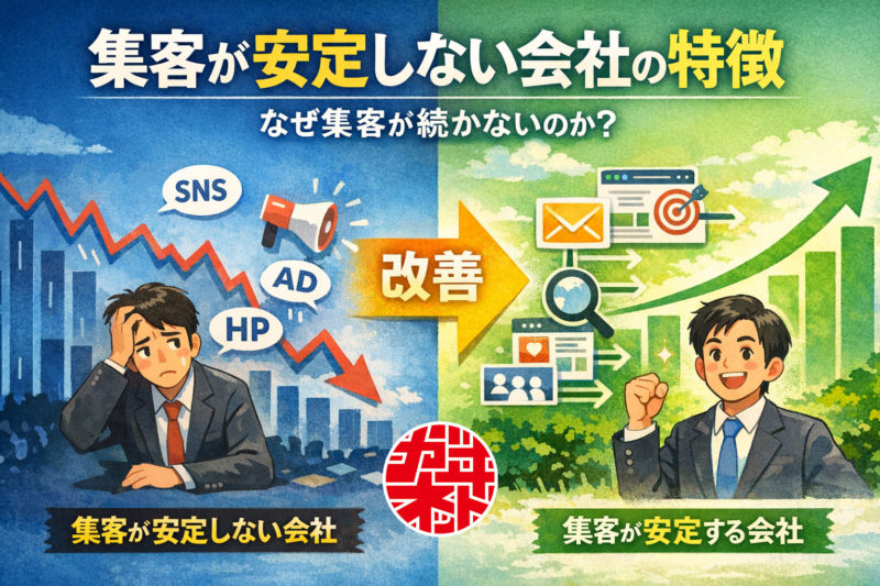 集客が安定しない会社の特徴｜集客が続かない本当の理由