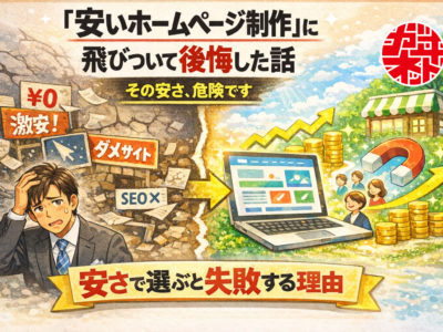「安いホームページ制作」に飛びついて後悔した社長の話