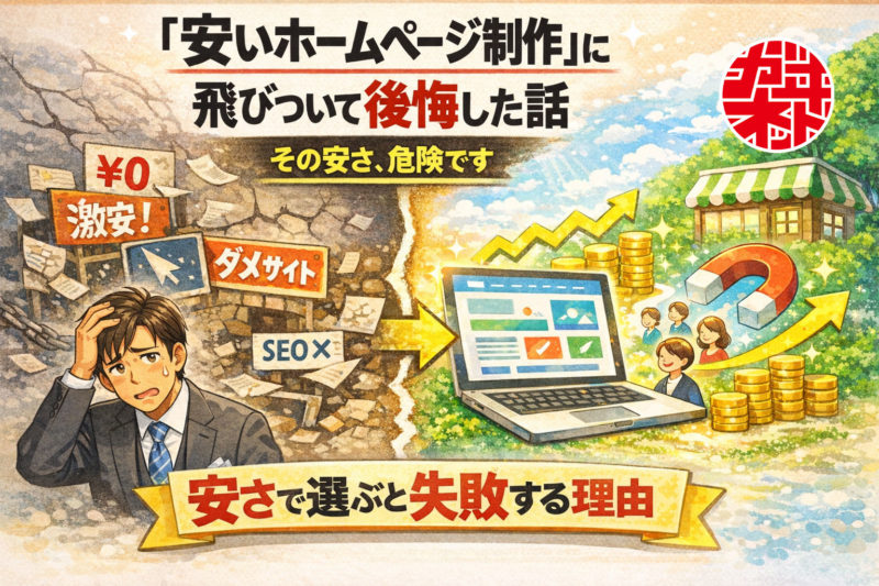 「安いホームページ制作」に飛びついて後悔した社長の話