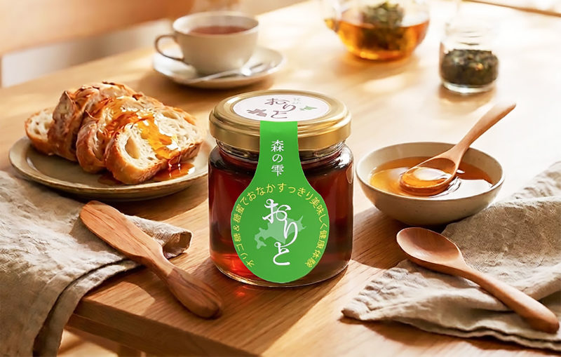 森の雫おりと商品ラベル